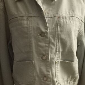 Not new,vintage casual cropped seaform 4 pocket jean jacket snap buttons size xs